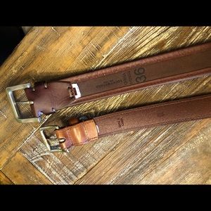 Two leather men’s belts size 36